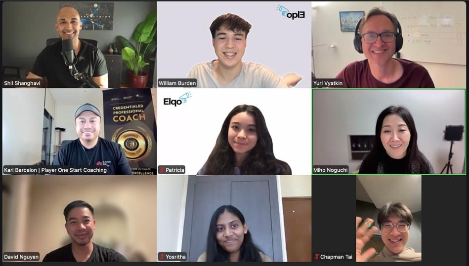 Elqo community on a Zoom call.